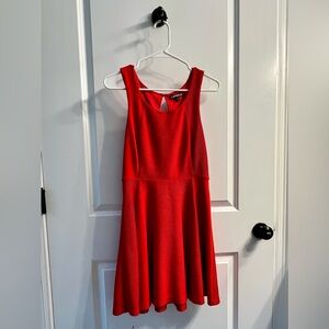 Express Red A line Mini Dress